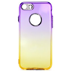 iPhone 7 Plus Two Tone Color Hybrid Case (Purple Gold)
